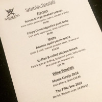 The Saracens Head Restaurant And Bar menu