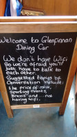 Glenfinnan Dining Car menu