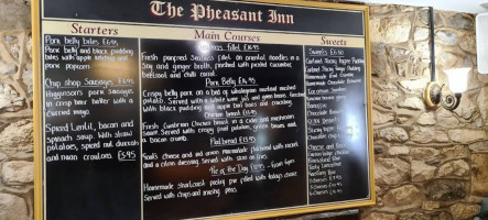 The Pheasant Inn menu