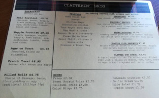 Clatterin Brig menu