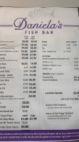 Daniela's Fish menu