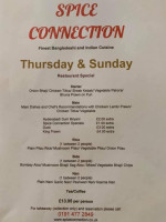 Spice Connection menu