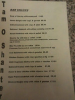 Tam O' Shanter menu