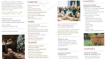 Coulsdon Manor menu