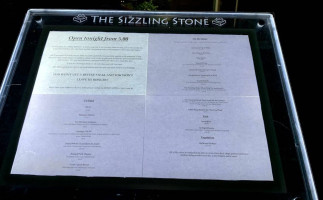 The Sizzling Stone menu