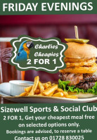 Sizewell Sports Social Club food