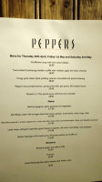 Peppers menu