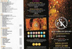 Sultans Of Kelso menu