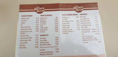 The Brown Room menu