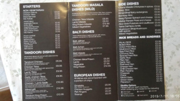 Jedburgh Tandoori menu