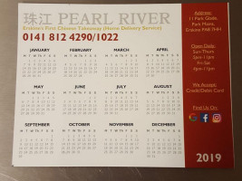 Pearl River menu