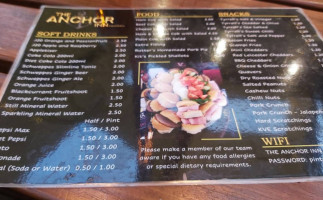 The Anchor Inn menu