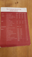 Common Room Cafe menu