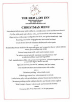 The Red Lion Inn menu