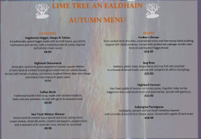 Lime Tree An Ealdhain menu