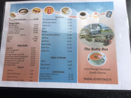 The Butty Bus menu
