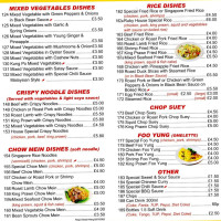 Rubys Chinese Take Away menu