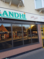 The Gandhi outside