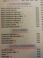 Indian Ocean menu