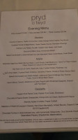 Pryd O Fwyd menu