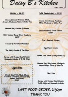 Daisy B's Kitchen menu