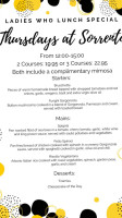 Sorrento menu