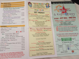 Lucky Star Kim's Chippy menu