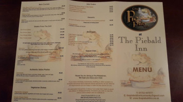 The Piebald Inn menu