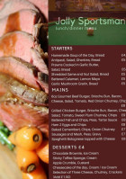 Jolly Sportsman menu