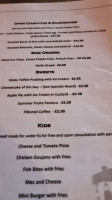 The Stag And Coffee Shop menu