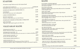 Angarrack Inn menu