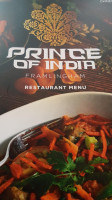 The Prince Of India menu