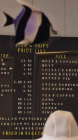 Holt's Fish Chips menu