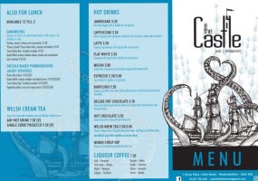 The Castle menu