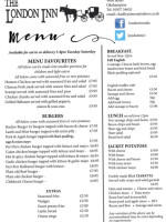 The Plymouth Inn And menu
