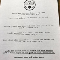The Wych Elm menu