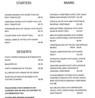 Capercaillie Restaurant And Bar menu