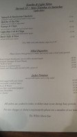 The White Horse Inn menu