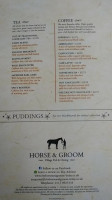 Horse And Groom menu