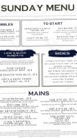 The Bluebell Inn menu
