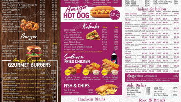 Amigos Pizzas, Burgers And Curries menu