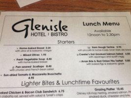 Glenisle Bistro menu