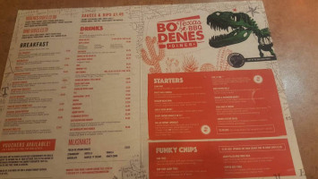 Bodene's Texas Bbq Diner menu