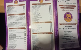Jaipur Of Llantwit Major menu