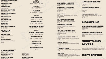 Elephant Lounge menu