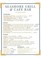 Seashore Grill Cafe menu