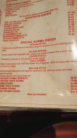 Gulnar Tandoori menu