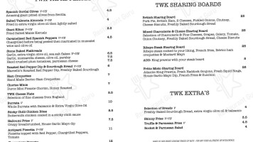 The Wine Kitchen menu