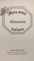 Papa Nino menu