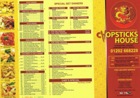 Chopsticks House menu